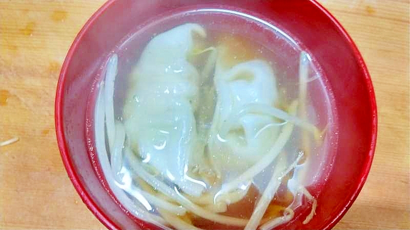餃子もやしスープ/生姜風味