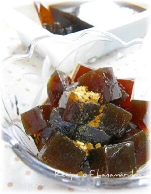 身体に優しいおやつ！黒糖で冷たいツルンと寒天 レシピ・作り方 by