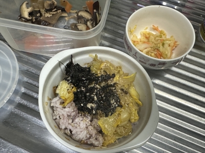 白菜絶賛消費中ですっ！お安いムネドリさんのひき肉で真似っこしました。師走につき…のせいにしておこう…キッチンで立ち食い。ざぶざぶ食べちゃうおいしい丼をドモゴチ様