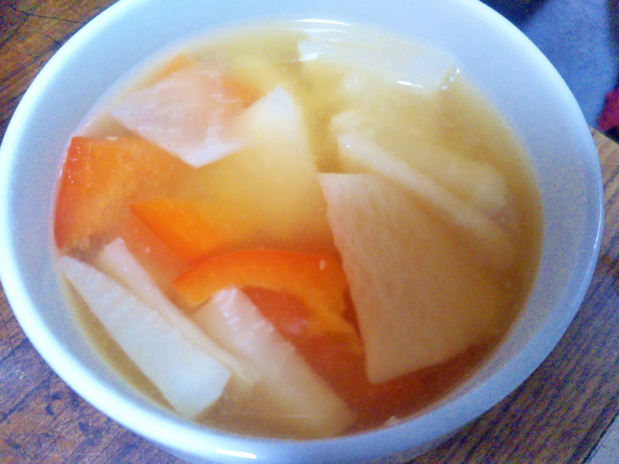 大根&赤パプリカのスープ