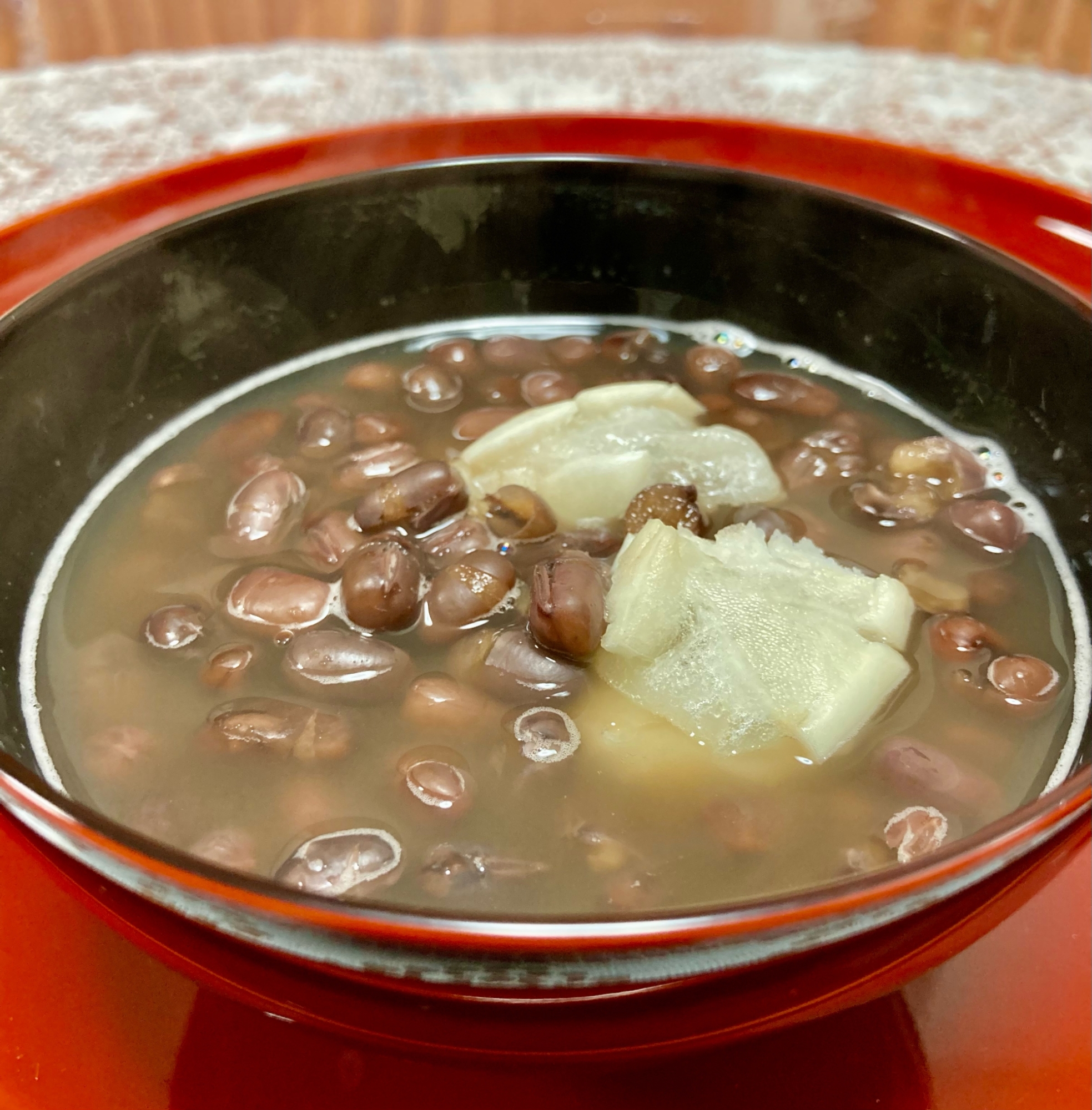 甘さ控えめのおいしいぜんざいが食べたくて煮た☆小豆