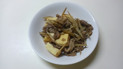 薄荷さんちのゴボウ入り旨い肉豆腐♡