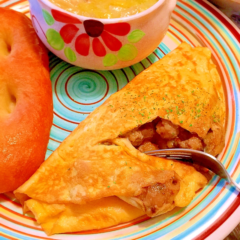 とろとろ焼き茄子飛び出るオムレツ