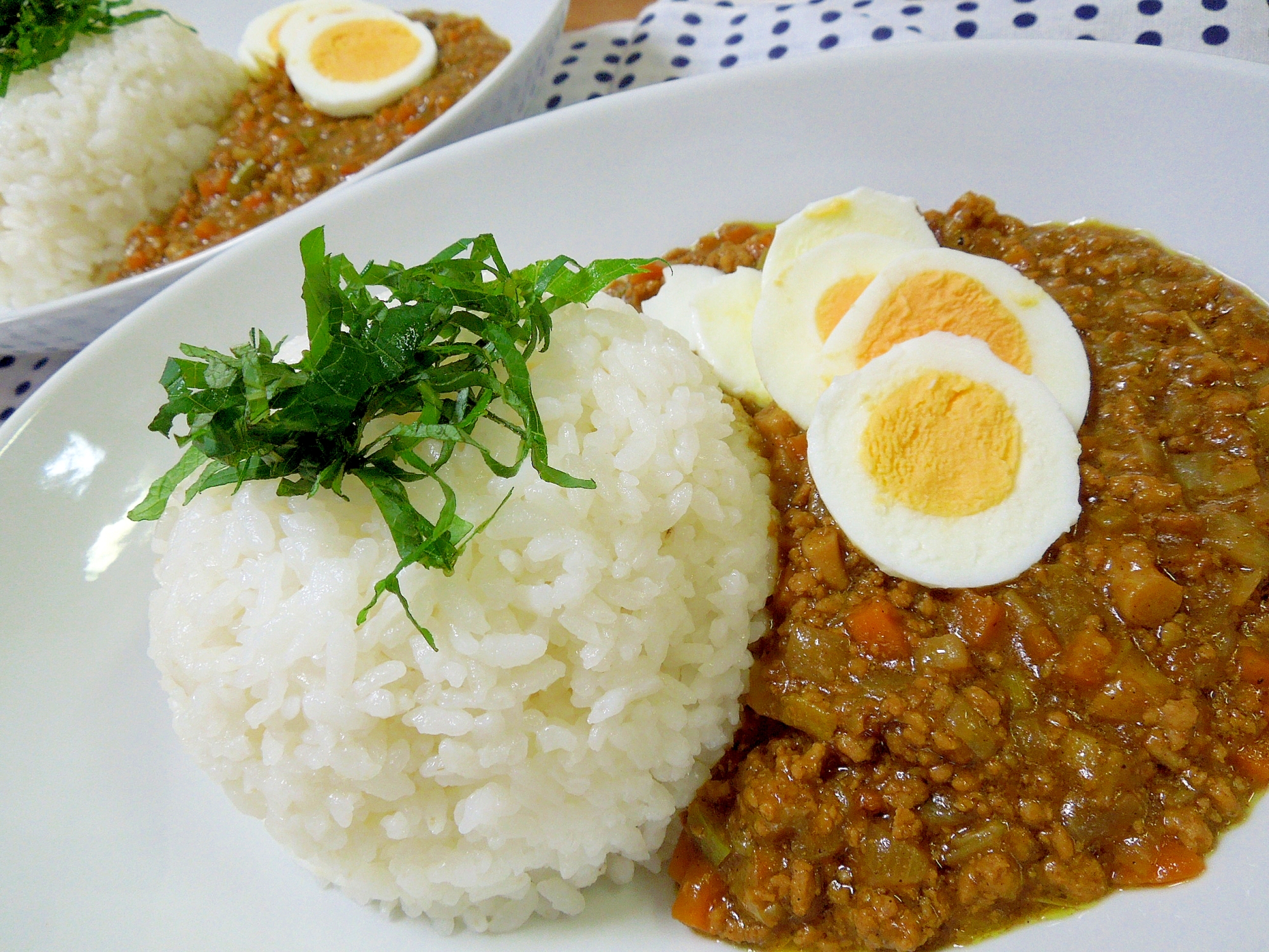 キノコと野菜たっぷり♪和風キーマカレー