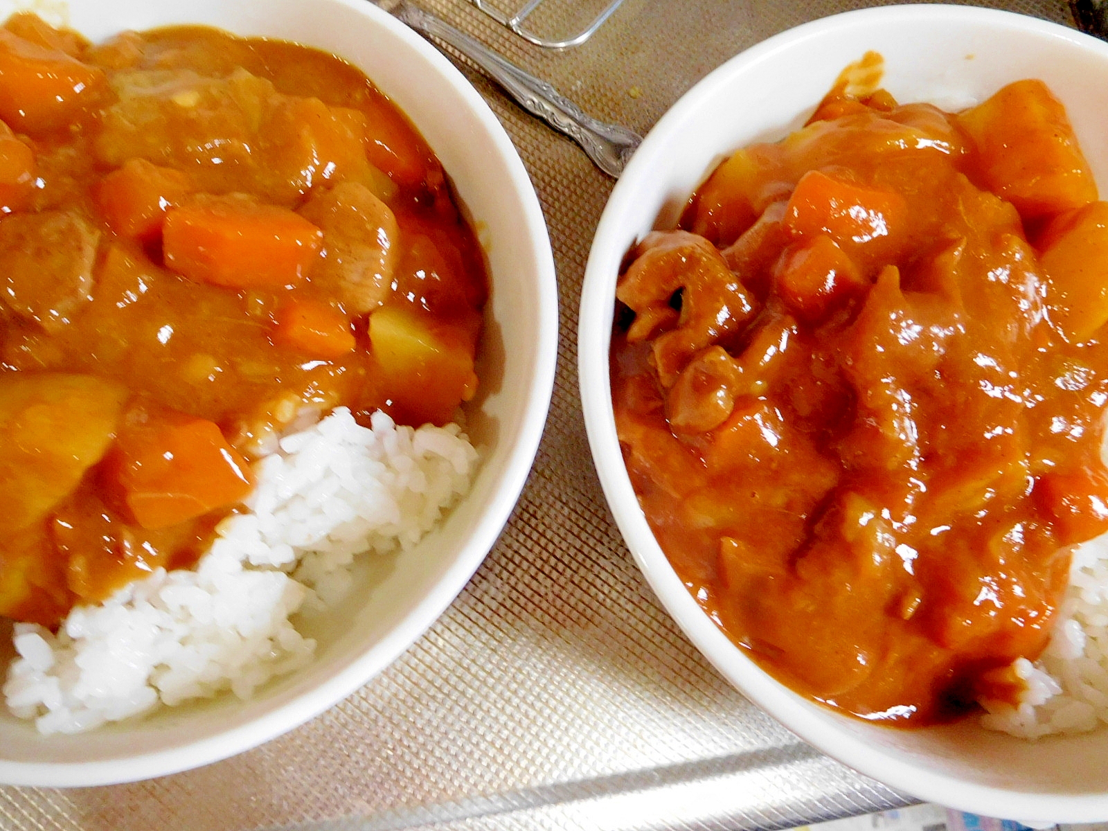 甘いカレーと辛いカレー