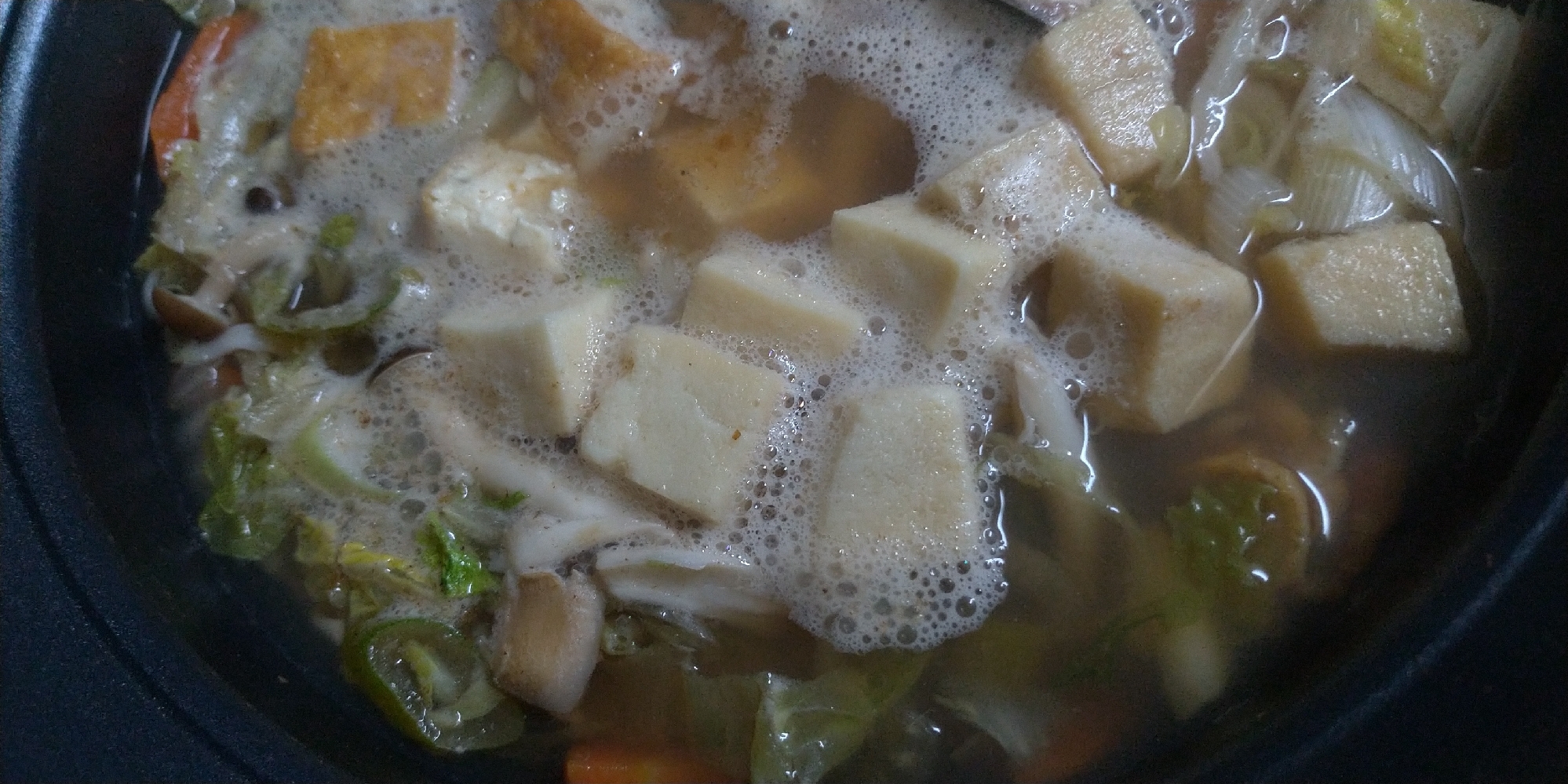 厚揚げと高野豆腐のつゆ鍋