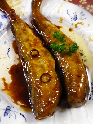 氷下魚の生姜焼き