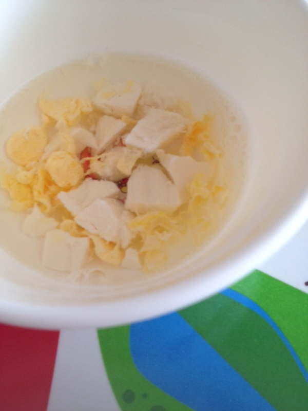 離乳食☆豆腐と卵のスープ