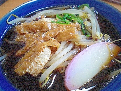 「味付け揚げ、蒲鉾入りもやしラーメン」　　　♪♪