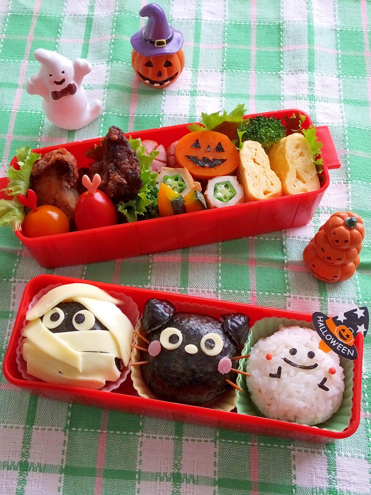 ハロウィントリオデコおにぎり