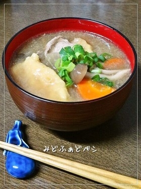 すりおろし蓮根で温まる*かぼちゃだんご汁