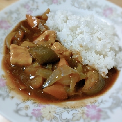 やわらかいなすと鶏肉入りで美味しくできました(*^-^*)