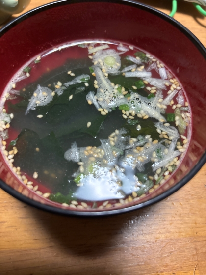 ごまわかめスープ