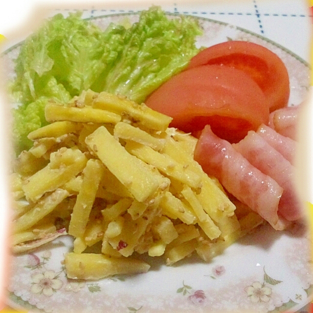 簡単♪時短♪ さつまいものワサビ&マヨ和え