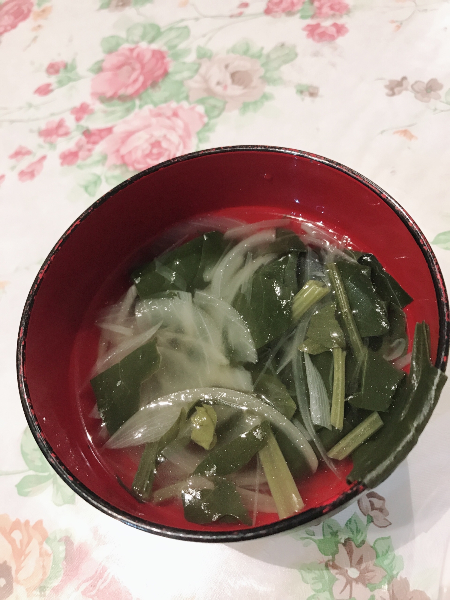 ほうれん草と玉ねぎのスープ