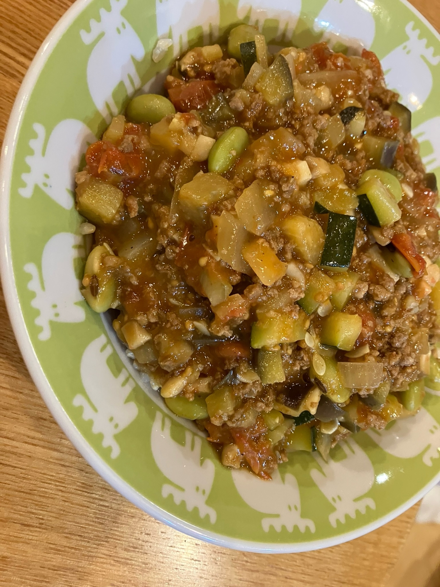 ズッキーニとなすのドライカレー