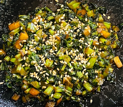 ご飯のお供に☆大根の葉のごま炒め
