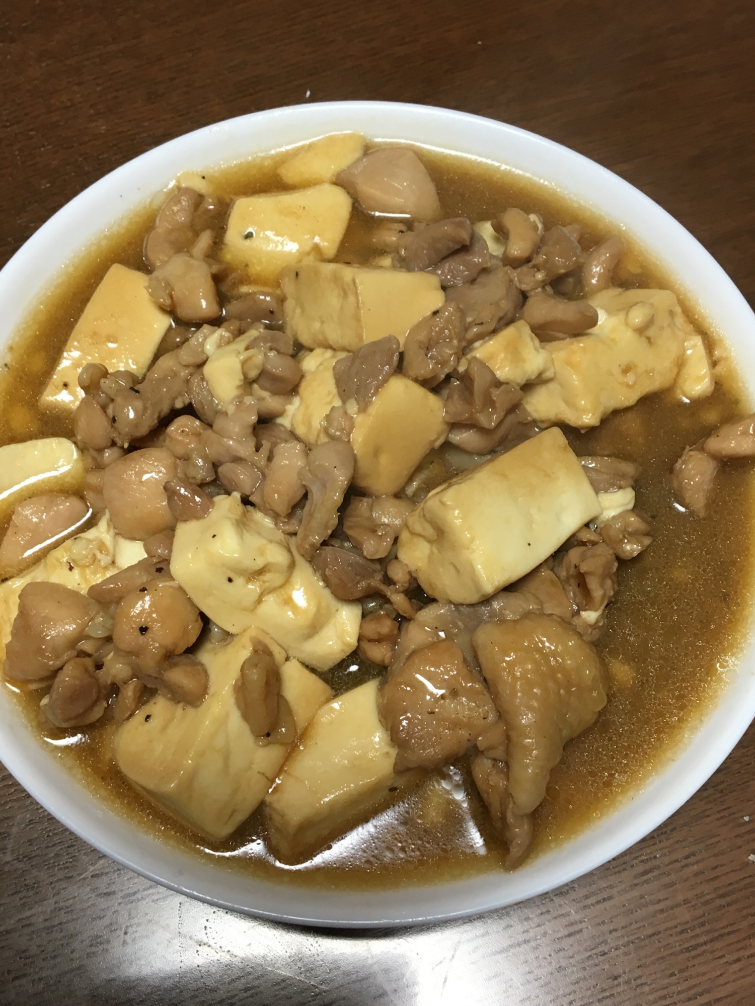 鶏モモと豆腐の簡単すき焼き煮