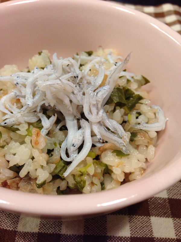 これは美味しい‼︎小松菜とかつお節の炊き込みご飯