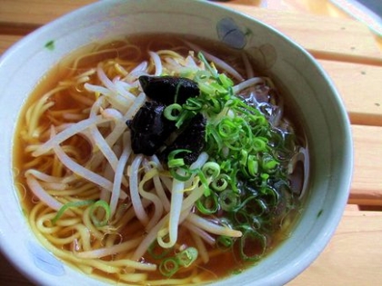 黒ニンニクもやしのラーメン♪