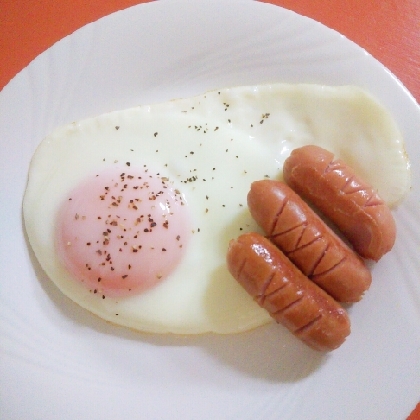 ソーセージと塩コショウde目玉焼きset