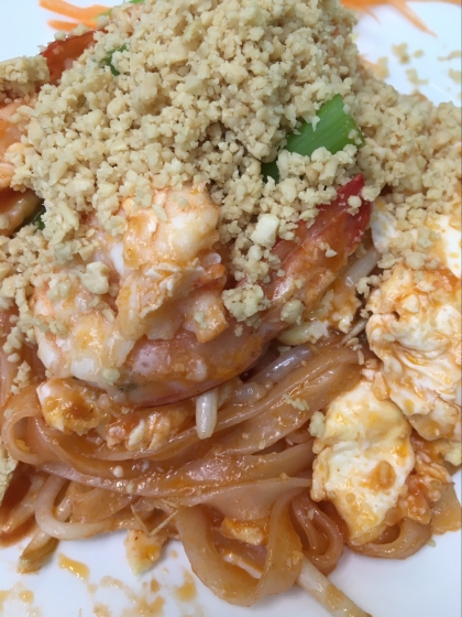 海老のパットタイ(パッタイ)★夫が作る晩ご飯