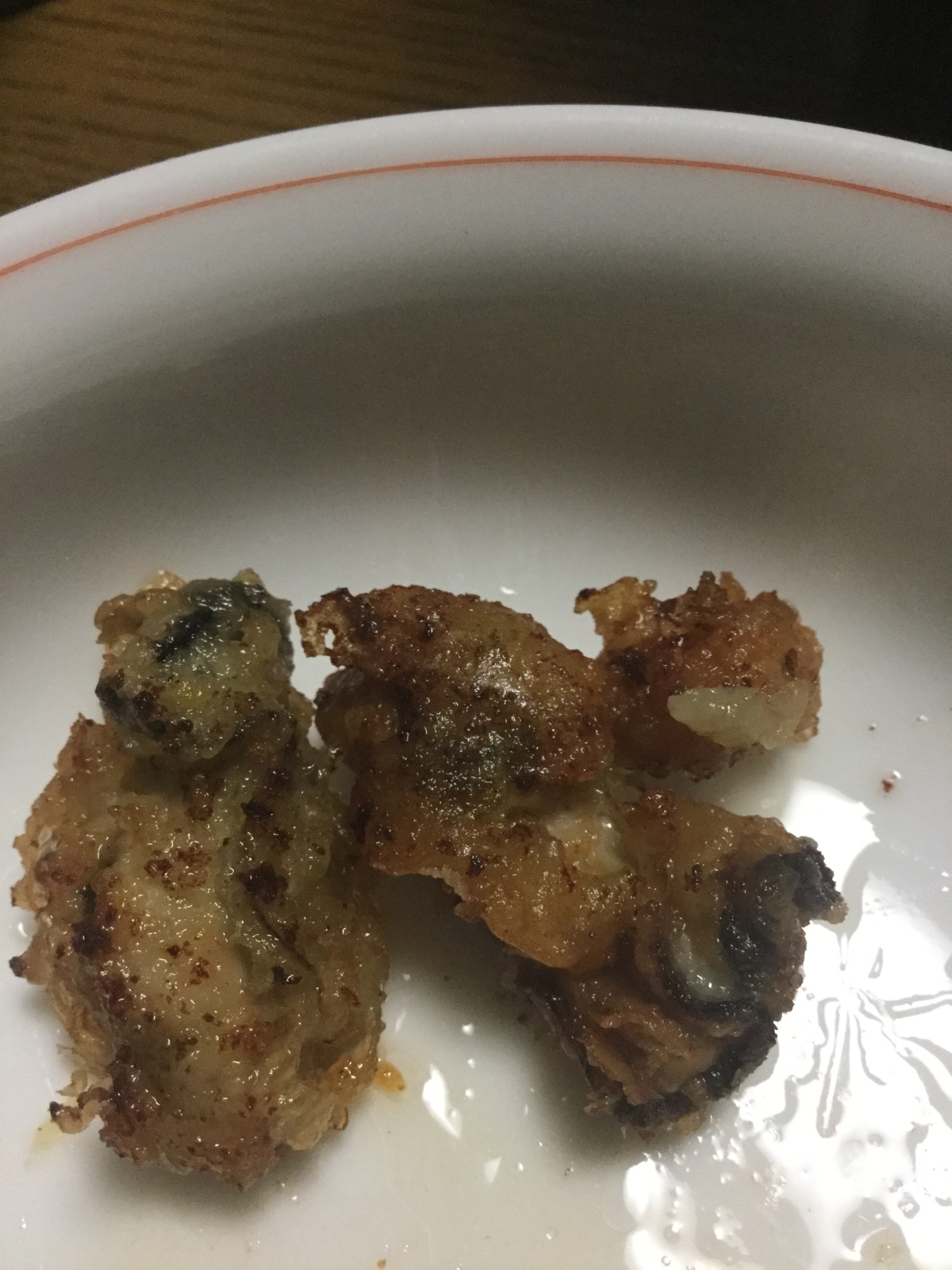 昆布茶風味の牡蠣の天ぷら