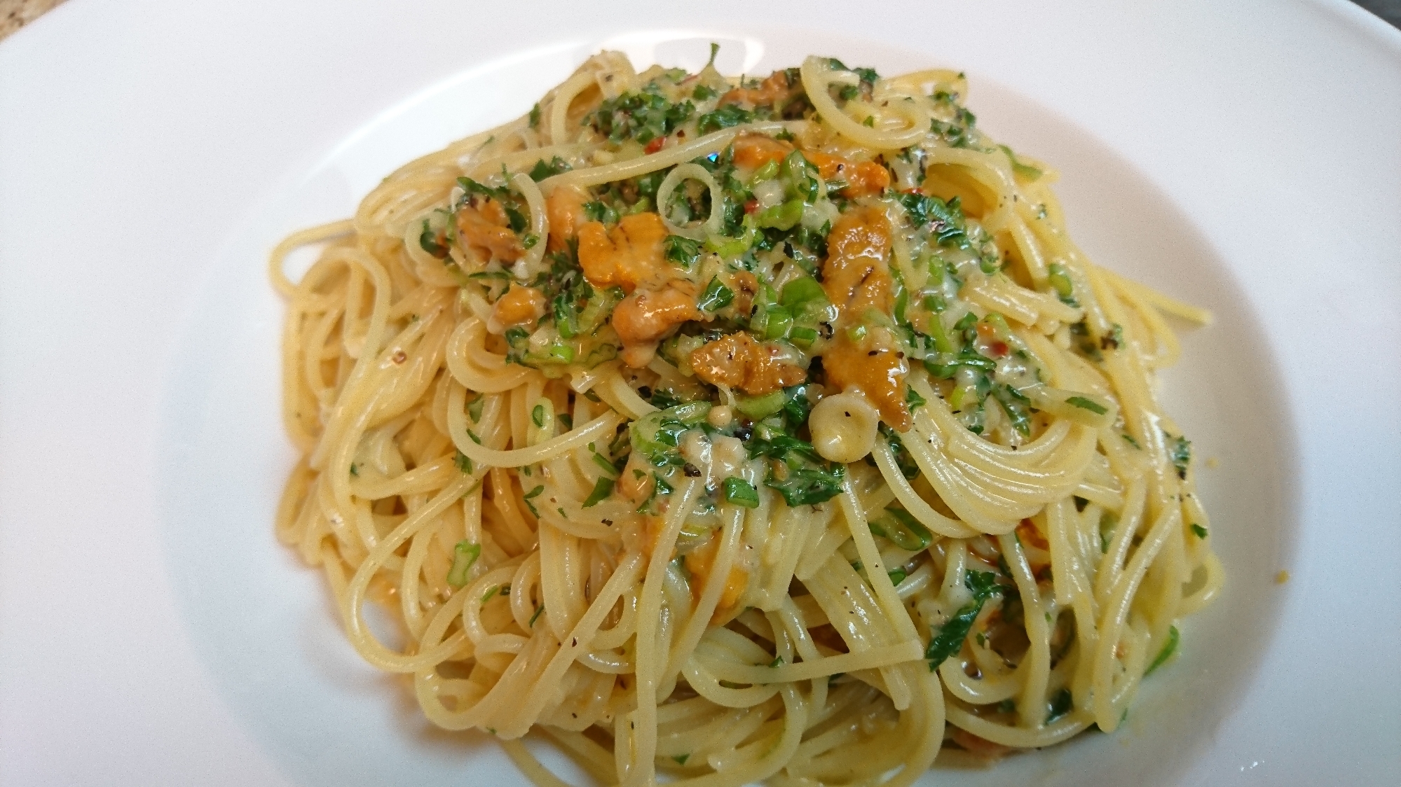 コクがあるのにサッパリ 雲丹パスタ