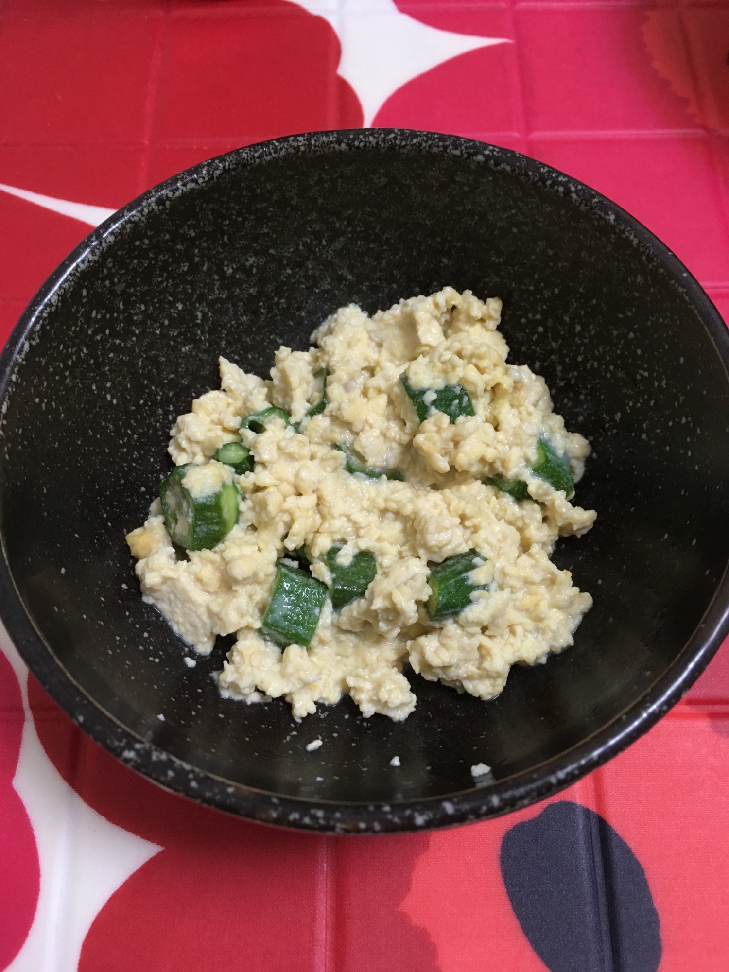 ふわふわやわらか！オクラの炒り豆腐