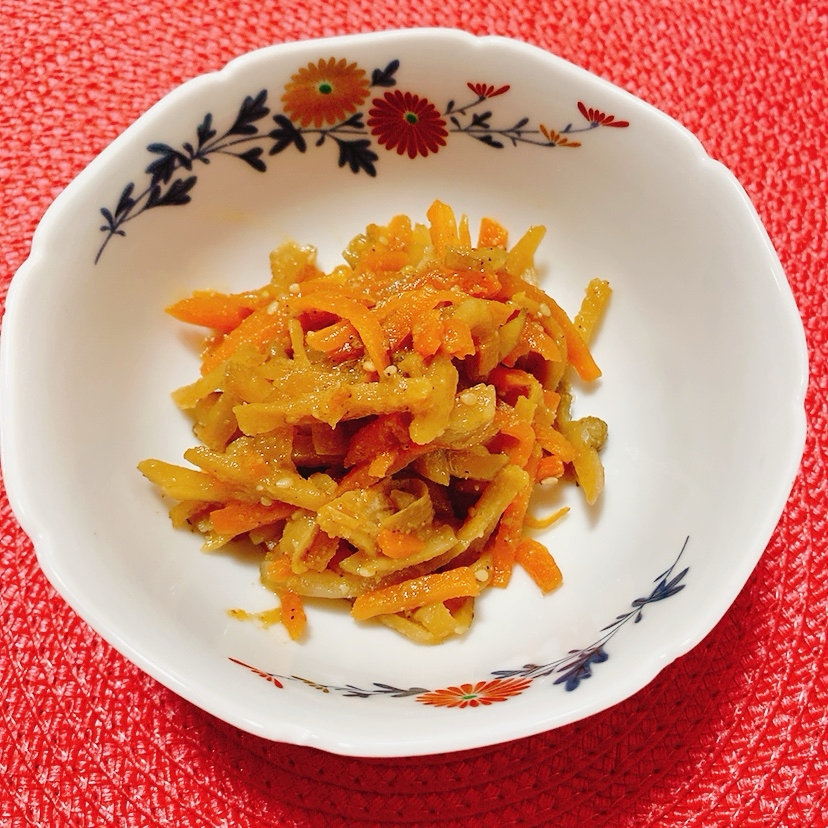 菊芋にんじんきんぴら炒め✧˖°
