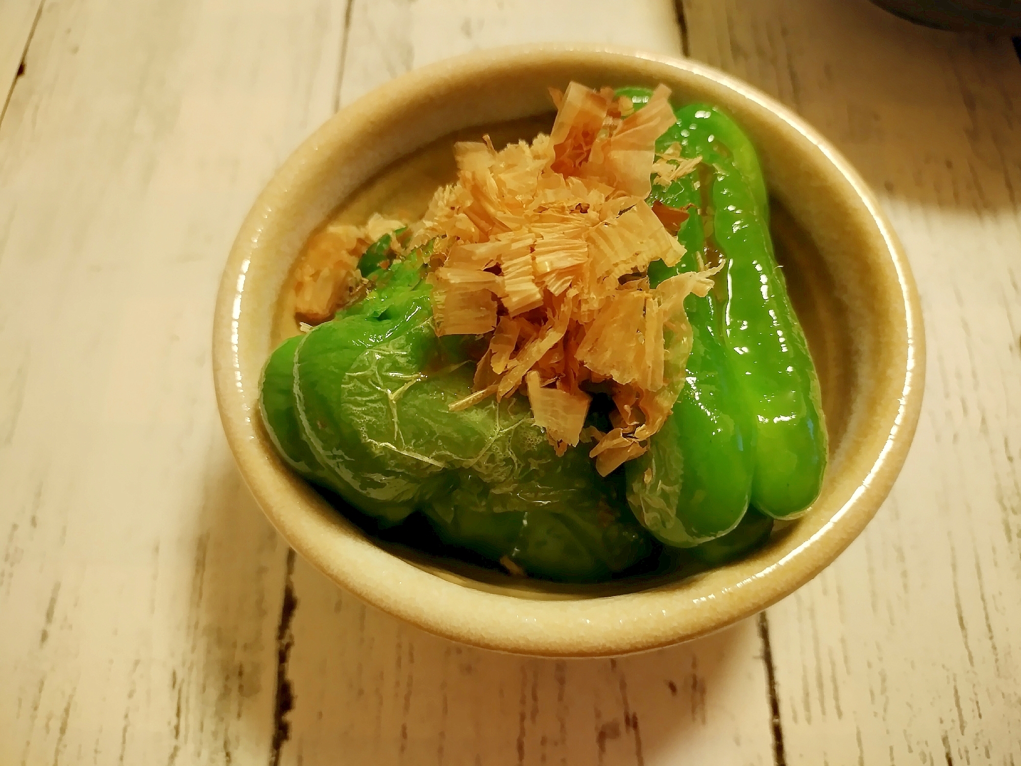 まるごと焼きピーマンのおかか醤油和え