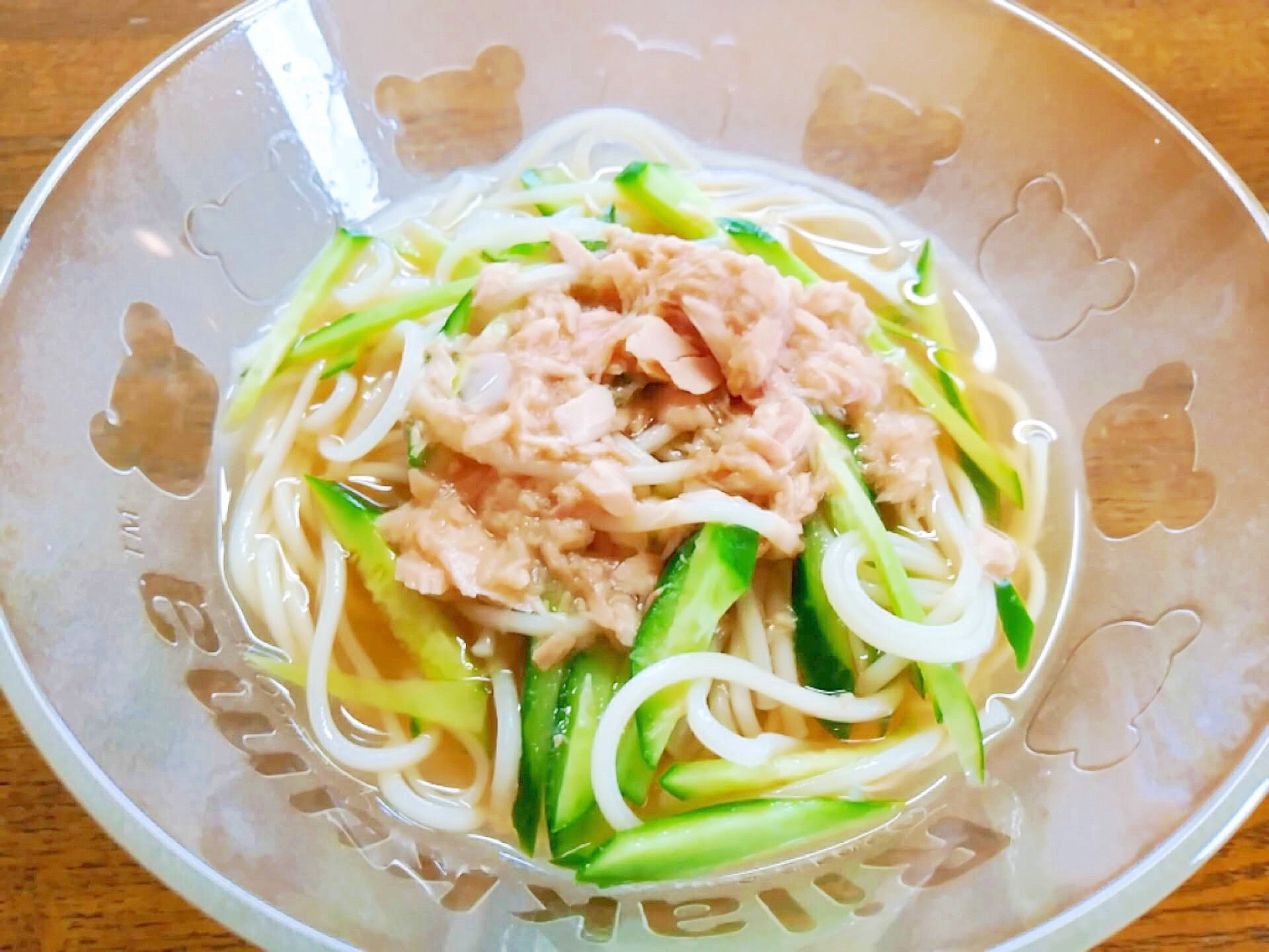 胡瓜とツナのぶっかけ素麺