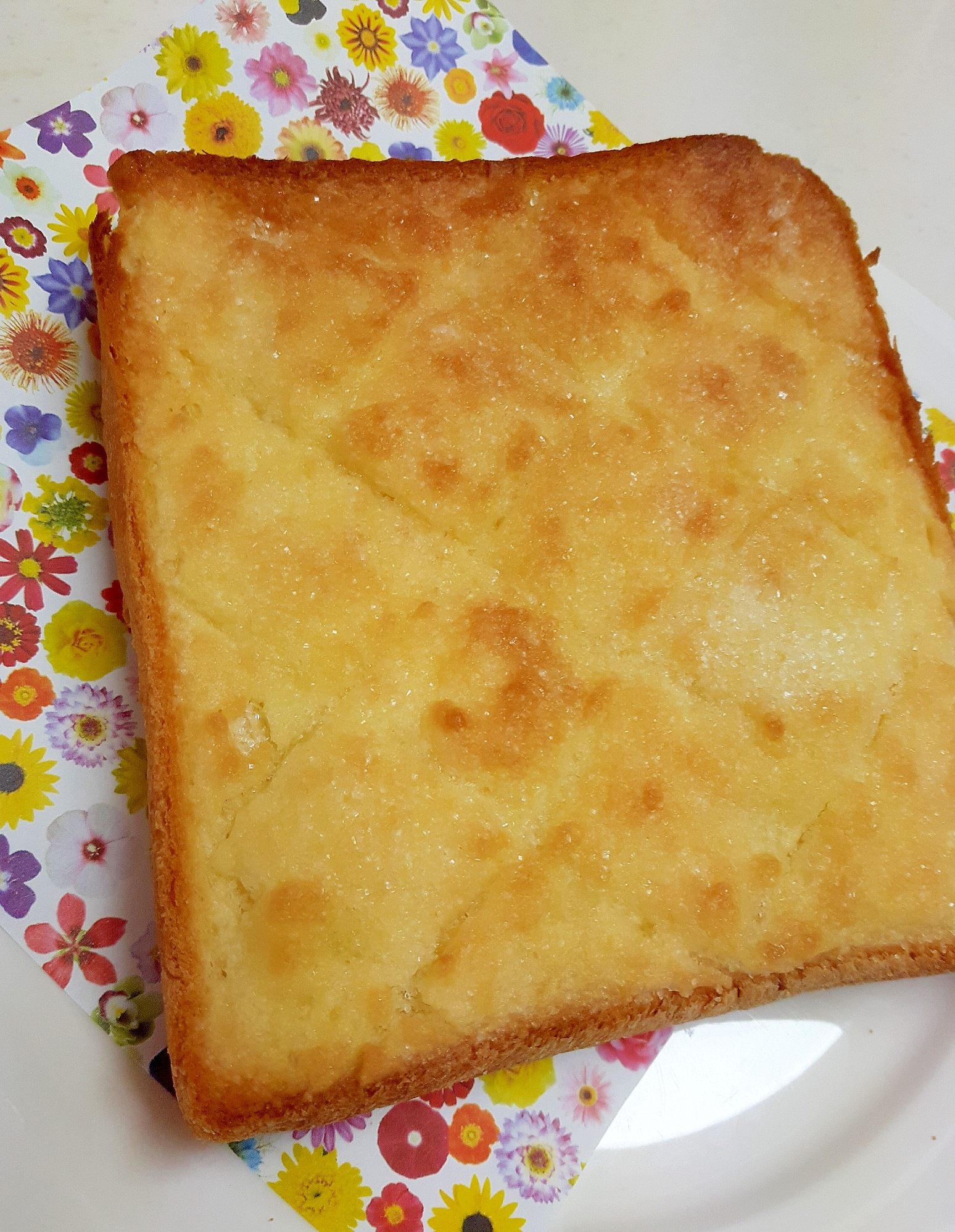 子供が喜ぶ!(^^)簡単メロンパン風トースト♪