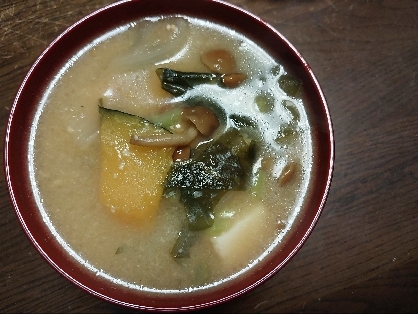 かぼちゃ豆腐のお味噌汁✧˖°