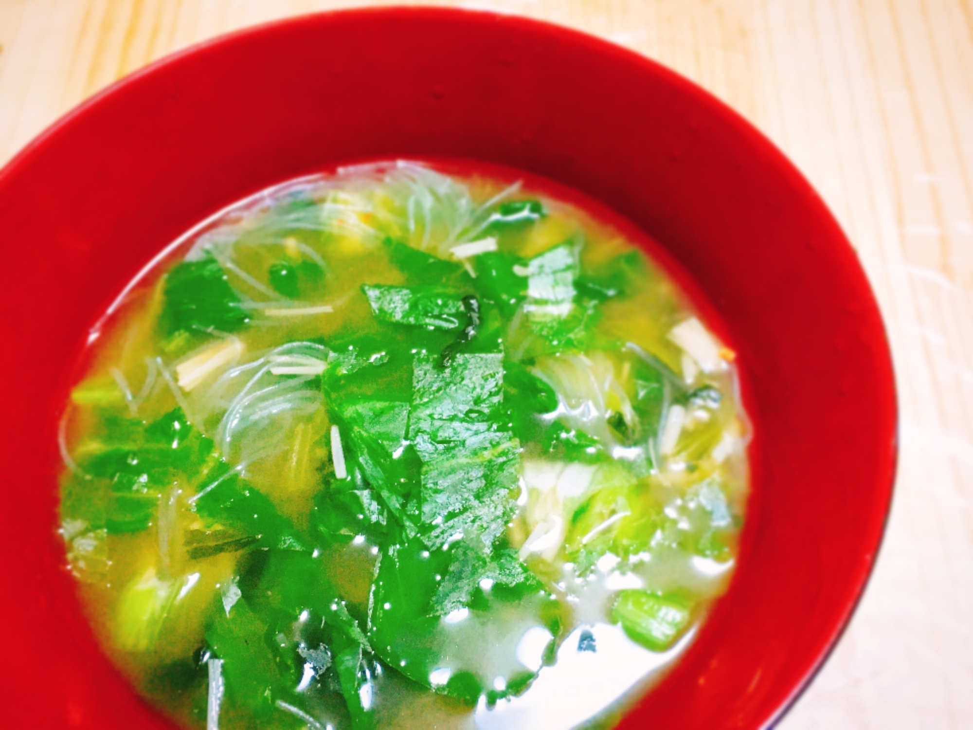 体ぽかぽか☆鶏ガラ春雨スープ