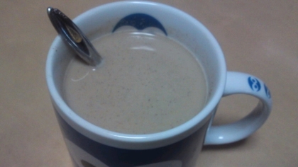 黒ゴマきな粉で作りました。コーヒーときな粉は相性バツグンですよね。美味しかったです。