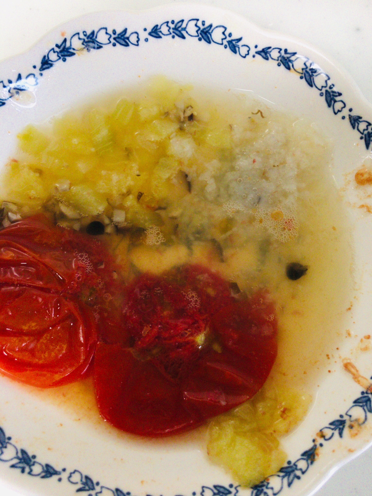 ⁑離乳食カミカミ期⁑なすとキノコのトマトスープ
