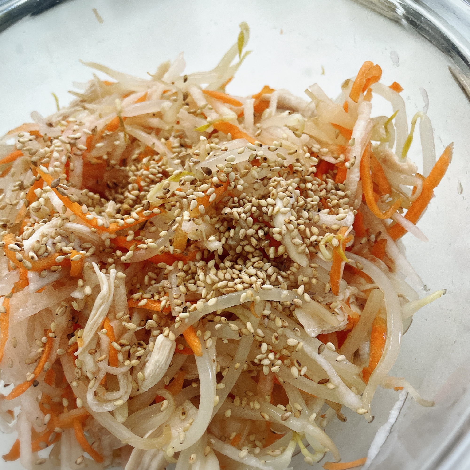 節約 もやしと人参サラダ