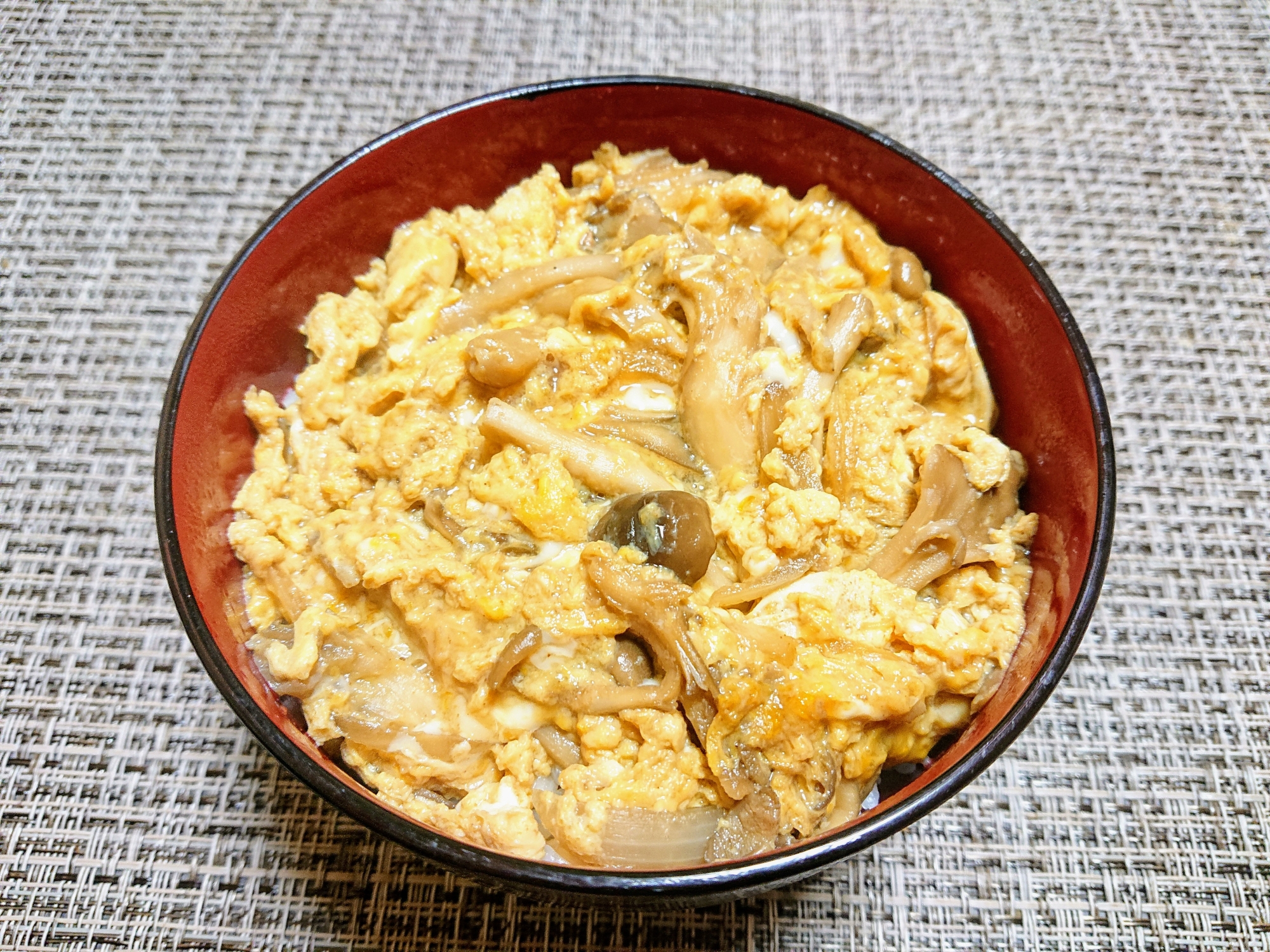 きのこの京風卵とじ丼