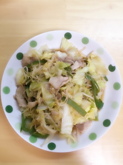 ポン酢でさっぱり☆豚肉野菜炒め