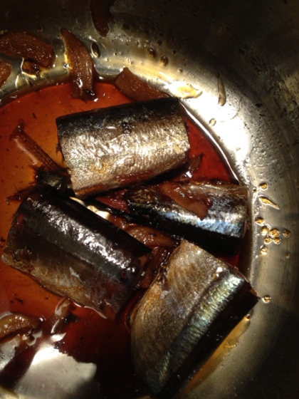 圧力鍋で　秋刀魚の骨まで食べれる♪甘辛生姜煮