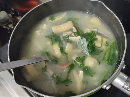 超簡単！春菊と大根のお味噌汁