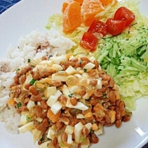 ダイエットに タルタルサラダ風納豆ご飯 レシピ 作り方 By Nyan260 楽天レシピ ダイエットに タルタルサラダ風納豆ご飯 レシピ 作り方 By Nyan260 楽天レシピ