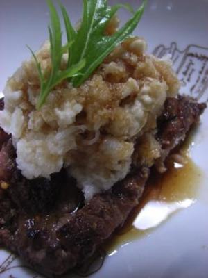 さっぱり 牛肉のさいころステーキ おろしポン酢 レシピ 作り方 By 一点集中力 楽天レシピ