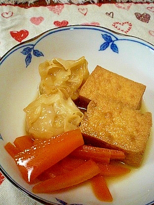 厚揚げと人参 焼売の炊き合わせ レシピ 作り方 By ひろりん1106 楽天レシピ 厚揚げと人参 焼売の炊き合わせ レシピ 作り方 By ひろりん1106 楽天レシピ