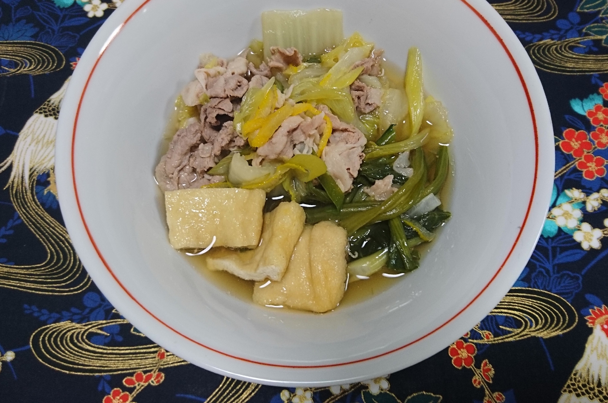 「しょうが醤油」の具だくさんスープ