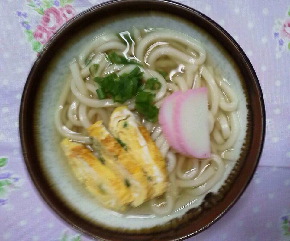 《うどん》卵の残り端