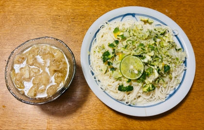 某そうめん屋さんの味♪超簡単夏にすだちそうめん