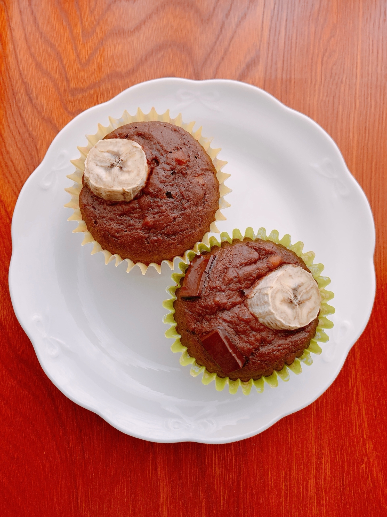 ココアバナナの米粉マフィン