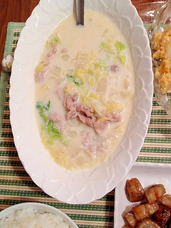 たっぷり白菜と豚肉のクリーム煮